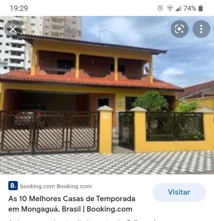 Lindo Sobrado Amarelo -próximo a praia Mongaguá Exterior foto